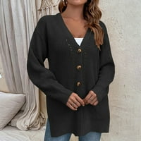 Дамски палта мода уютно свободни ежедневни страхотни кражби палта черни s-6xl