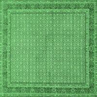 Ahgly Company Indoor Rectangle Persian Emerald Green Traditional Area Rugs, 2 '5'