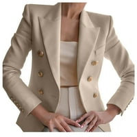 Плюс размер палта зимен клирънс елегантен бизнес офис работа жени дами солиден копче костюм палто от палто за изтичане на есенния спестявания z