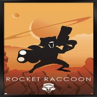 Marvel Heroic Silhouette - Rocket Raccoon Stall Poster, 14.725 22.375
