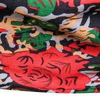 Cindysus мъже торбисти тениски Тениски Небрежни робилни блузи Флорални райета печат Лятна плажна хавайска модна върхове Henely Henely Henely