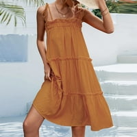 Рокли за жени летни рокли за жени плаж флорален тениска слънчева джоба ежедневни джобове бохо танкова рокля chmora