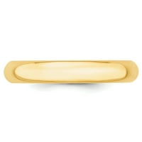 Най -добро злато 10k Жълто злато стандартен комфорт Фат лента, размер 9.5