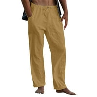 Мъжки ежедневни твърди панталони панталони с пълна дължина разхлабена панталона джобни джобни теглене ежедневно моден панталон панталон