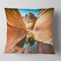 Дизайнарт вода в Аризона вълна - възглавница за хвърляне за пейзажна фотография-18х18