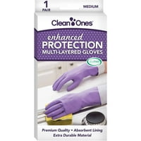 Чисти ръкавици с повишена защита многопластови, средни