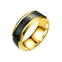 Yubnlvae пръстени аксесоари пръстен двойка интелигентна магия модна физическа дисплея температурен пръстени пръстени на пръстени