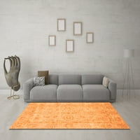 Ahgly Company Indoor Rectangle Oriental Orange Traditional Area Rugs, 7 '9'