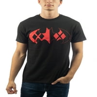 Мъжки ДиСи Комикс Батман лого Харли Бат Графичен тениска