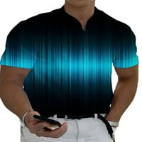 Noilla мъже мускулна тениска v шия блуза раирана летни върхове Мъжки модни тройници с къс ръкав пуловер стил-b l