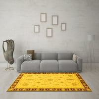 Ahgly Company Indoor Rectangle Oriental Yellow Traditional Area Rugs, 2 '4'