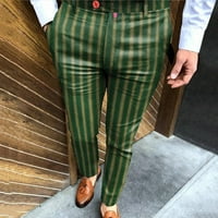 Мъжки панталони на SHPWFBE райе отпечатан парти костюм еластичен крак с мъжки джоги с джобове
