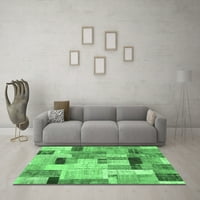 Ahgly Company Indoor Square Patchwork Emerald Green Prisonal Area Rugs, 7 'квадрат