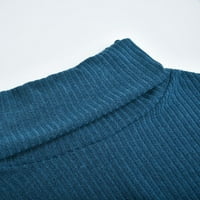 Жени ежедневни пуловерни качулки с дълъг ръкав плетен пуловер върхове солиден цвят райе есен зимни пуловери