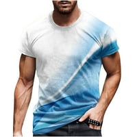 Какина с плюс размер мъжки ризи клирънс мъже случайни кръг врата 3г дигитален печат Пуловер фитнес спортни шорти ръкави т риза блуза