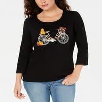 Карън Скот за бродиран велосипед на женски велосипед, черен размер x-голям