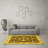 Ahgly Company вътрешен правоъгълник ориенталски жълти традиционни килими, 8 '12'