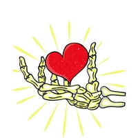Откраднете сърцата скелет ръка Свети Валентин Смешни пижама Момичета Бяла графичен чай - дизайн от хората ХС