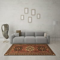 Ahgly Company Indoor Rectangle Персийски кафяви традиционни килими, 7 '9'