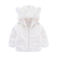 Малче зимно палто зимно топла качулка фланела за момичета с връхни дрехи и палта