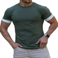 SANVIGLOR MENS Summer Tops Crew Neck Thiss Short Leade Blouse Blouse Fitness Pullover Daily Near Basic Tee Red L