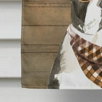 Каролини съкровища СК6291ХФ Бостън Териер страна куче флаг платно къща размер голям, Многоцветен