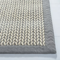 Естествени влакна Rosheen сплетен килим за площ, сиво, 4 '6'