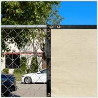 Colourtree 5 '24' бежово ограда Екран за поверителност на предното стъкло плат, плат от плат, 90% блокиране на видимостта, с громки, тежки търговски клас, включени цип връзки -