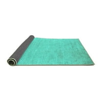 Ahgly Company Indoor Square Solid Turquoise Blue Modern Area Cugs, 6 'квадрат