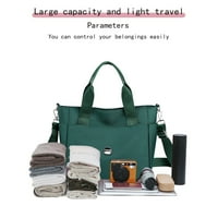 Туобар Мъкна чанта за жени, мъкна чанти за пътуване, фитнес, пазаруване, работа, Пратеник чанта, голям капацитет двойна цел случайни ръка рамо чанта зелен