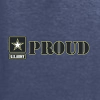 Wild Bobby, гордо лого на американската армия звезда, Americana American Pride, Men Graphic Tee, Vintage Heather Navy, 3x-голям