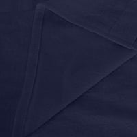 Небрежни върхове за жени кръгла шия бутон отпред памучно бельо ризи удобни леки блузи с дълъг ръкав