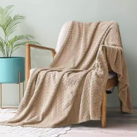 Twinkseal луксозен фланелен одеяло фланелен одеяло твърд цвят уютен прашен стилен лек удобен допир топло одеяло за хвърляне