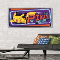 Pokémon - Neon Pikachu Sall Poster, 22.375 34