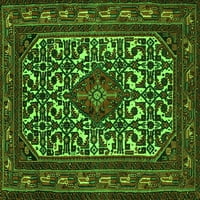 Ahgly Company Indoor Rectangle Персийски зелени традиционни килими, 7 '9'