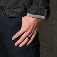 Пръстени от неръждаема стомана Златни черни тона широки връзки верижни пръстени за мъже жени високо полирани сватбени ленти пръстени Размер 7-12