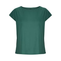 Сладък блузи за жени обикновени тениски дамски летни изрязани ръкави Ревера в-врата памук линия хлабав риза блуза пеплум върхове за жени клирънс