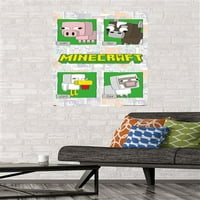 Minecraft - Simple Comic Animal Grid Poster, 22.375 34