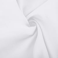 Хомадли Дамски Екипажи Тениска-Пуловер Случайни Екипажи Едноличен Цвят Върхове Бял Размер М