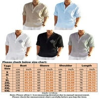Avamo Mens Gym Button Down Тениска Sun Print Редовно прилепване на блуза мъже ролка с дълъг ръкав работа тениски
