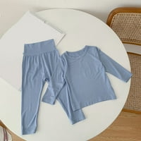 Jplzi Toddler Детски тениски с дълги ръкави с дълъг цвят на панталони Топ панталони Домашни дрехи Стегнато спортни дрехи до години