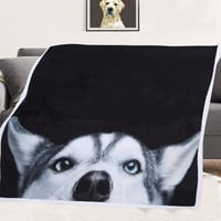 tkrady хвърлете одеяло куче печат топъл уютен фланел за деца и възрастни плюшени наденица за кучешка одеяло за жени