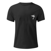 Летни мъже тениски плаж Малко дърво отпечатана тениска с къси ръкави о-хитрости тениски за мъжки бизнес работа