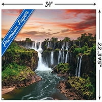 Чудеса на света - плакат за стена Iguazu Falls, 22.375 34