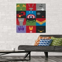 Marvel Comics - Avengers - Минималистичен плакат за стена, 24 36