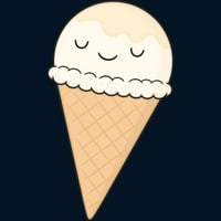 Сладолед тъмносин графичен суичър на шията на екипажа - дизайн от хора l