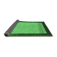 Ahgly Company Indoor Rectangle Abstract Emerald Green Modern Area Rugs, 8 '10'