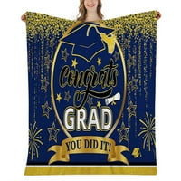Завършване на одеяло, завършване на завършване на одеяло с колеж и текст, дипломирането хвърля уникален подарък за завършване на семейството